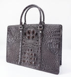Vintage Croco Leather Messenger Bag