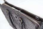 Vintage Croco Leather Messenger Bag