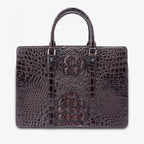 Vintage Croco Leather Messenger Bag
