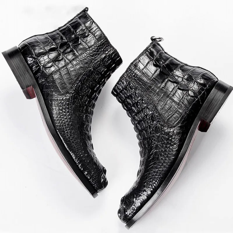 Men's Luxury Crocodile Leather Boots