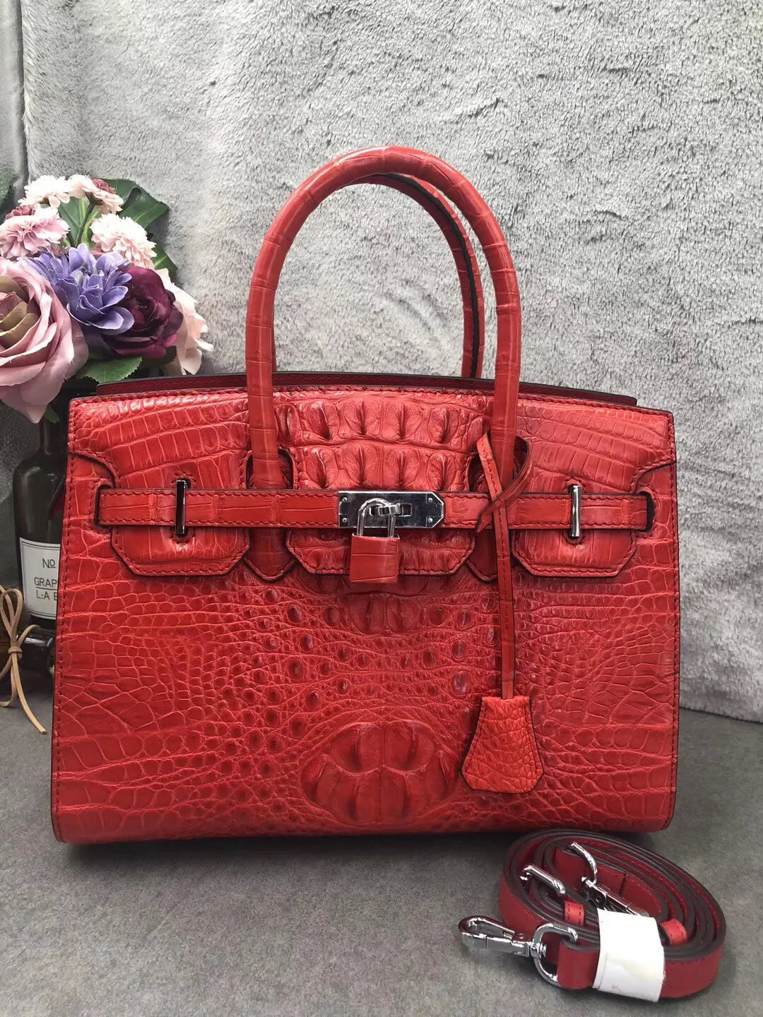Genuine Crocodile Leather Crossbody Bag