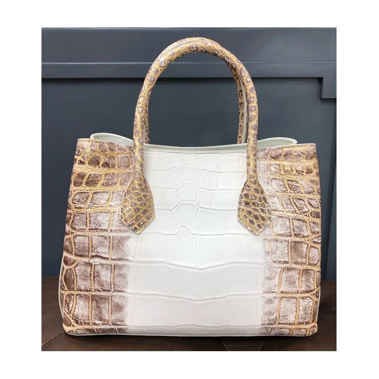 Luxury Genuine Crocodile Leather Handbag