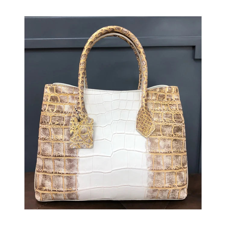 Luxury Genuine Crocodile Leather Handbag