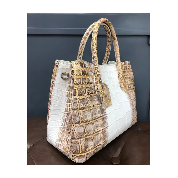 Luxury Genuine Crocodile Leather Handbag
