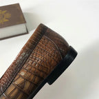 Hand-Painted Crocodile Leather Loafers