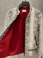 Luxury Snakeskin Slim Fit Jacket