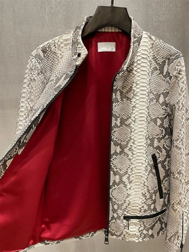 Luxury Snakeskin Slim Fit Jacket