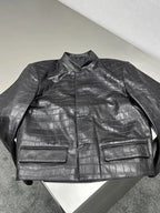 Slim Fit Crocodile Leather Jacket