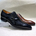 Italian Leather Python Oxford Shoes
