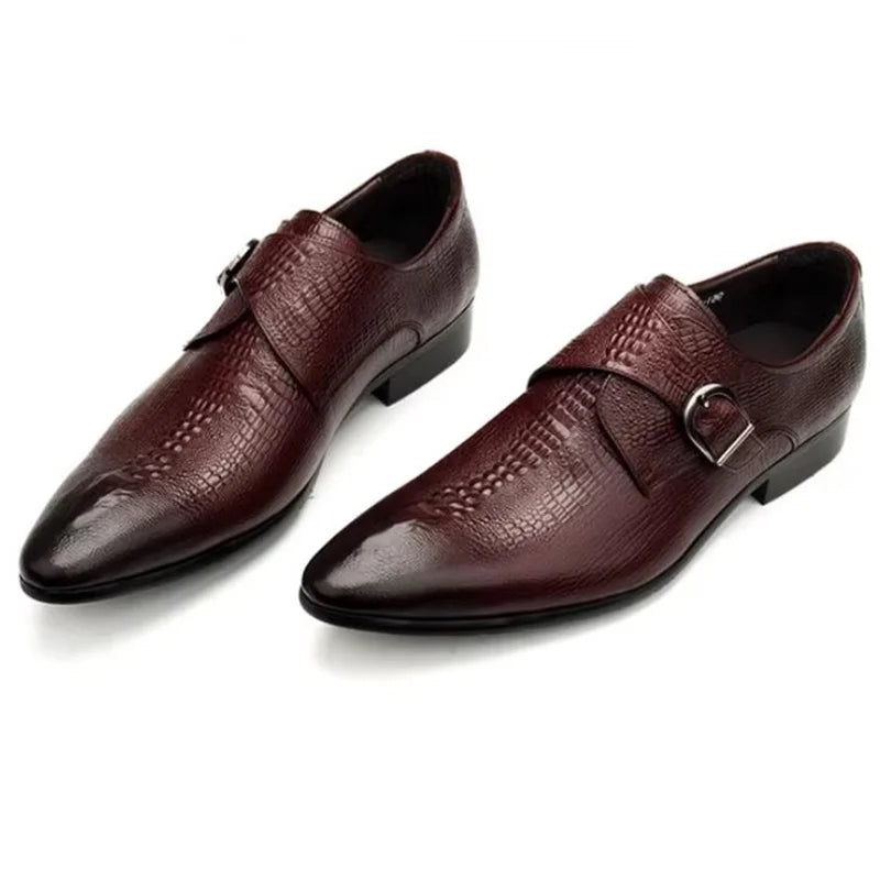 Men's Crocodile Leather Monk Loafers