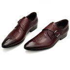 Men's Crocodile Leather Monk Loafers