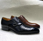 Italian Leather Python Oxford Shoes