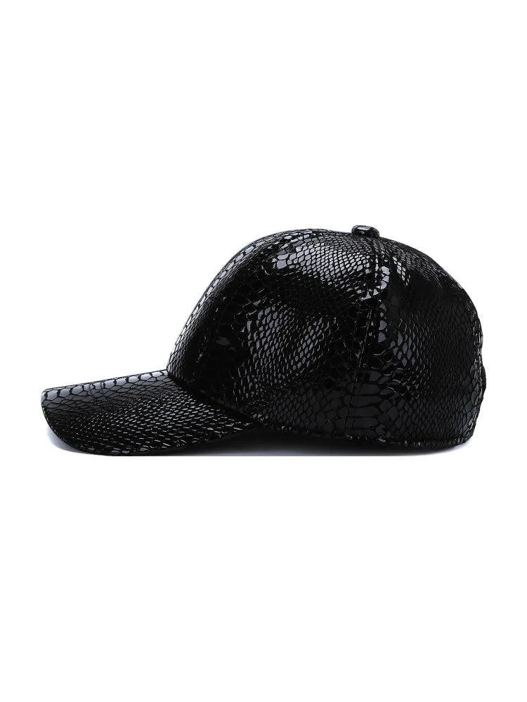 Men's Genuine Leather Snake Cap