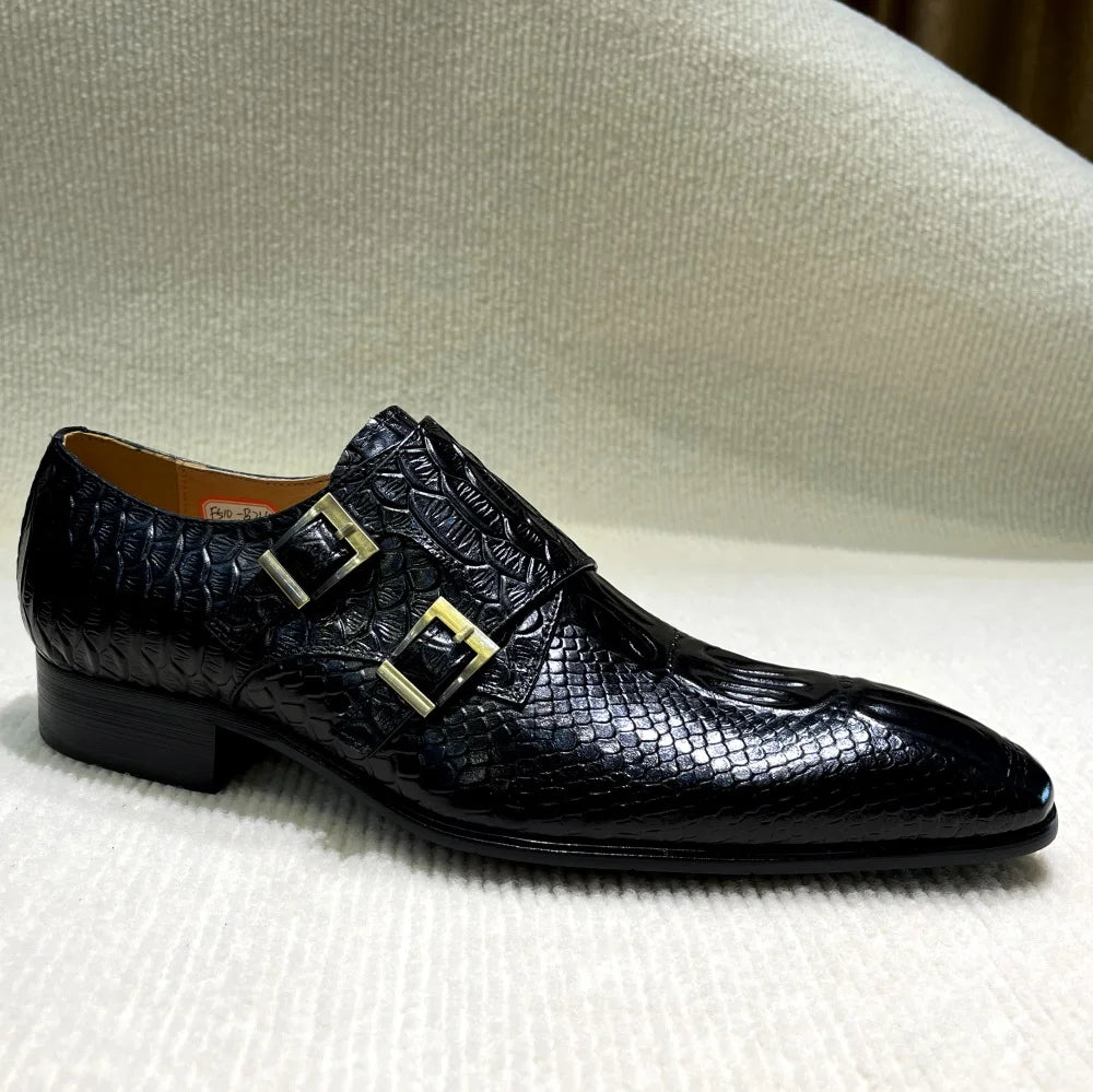 Men's Italian Leather Exotic Oxfords