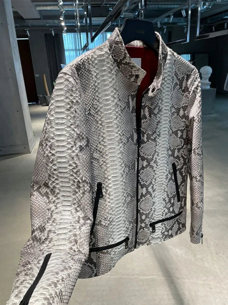 Luxury Snakeskin Slim Fit Jacket