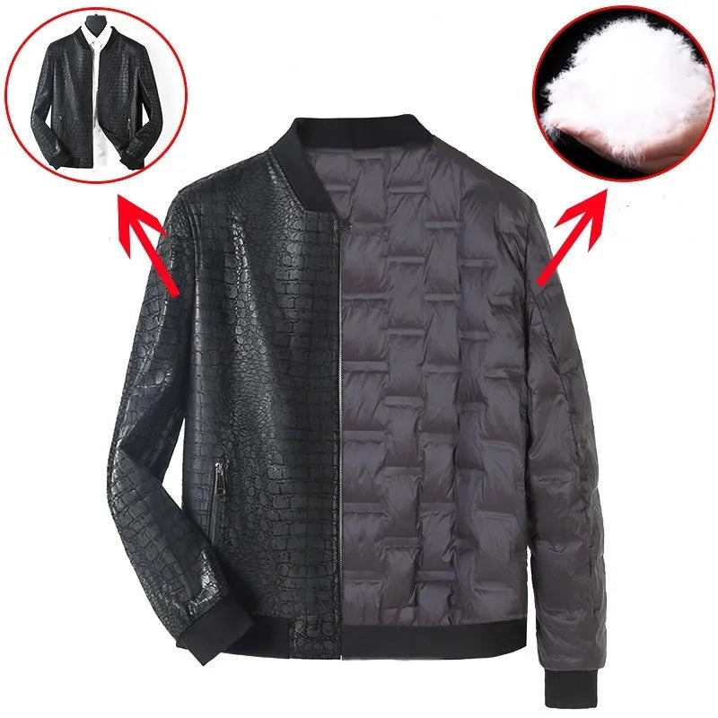 Men's Slim Crocodile Leather Jacket