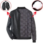 Men's Slim Crocodile Leather Jacket