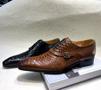 Italian Leather Python Oxford Shoes