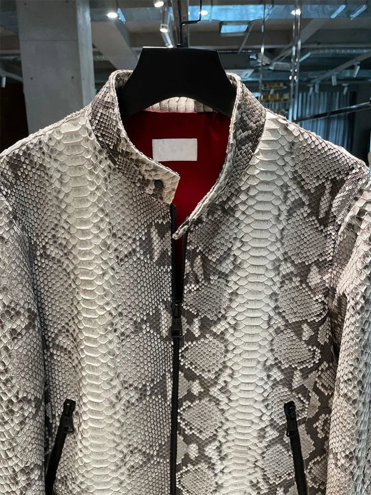 Luxury Snakeskin Slim Fit Jacket