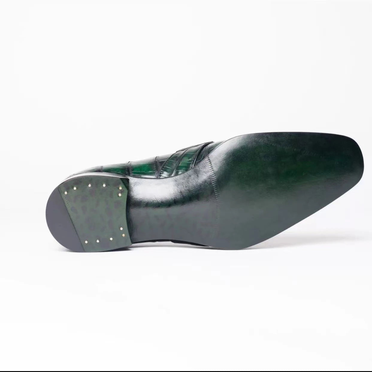 Men's Green Crocodile Dress Shoes