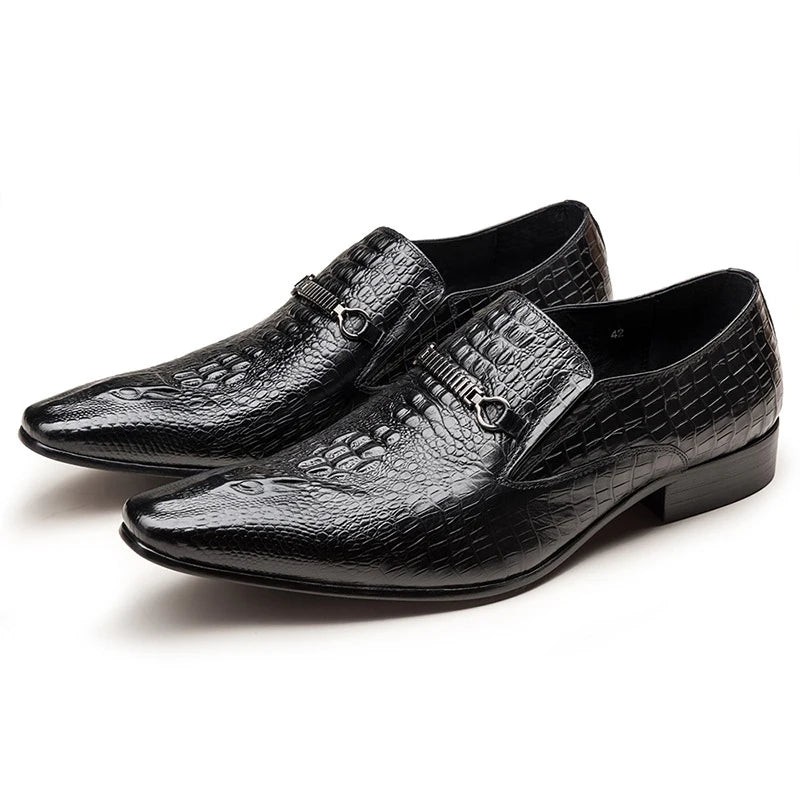 Luxury Crocodile Leather Dress Shoes