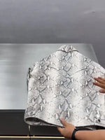 Luxury Snake Print Leather Jacket