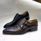 Men's Italian Leather Exotic Oxfords