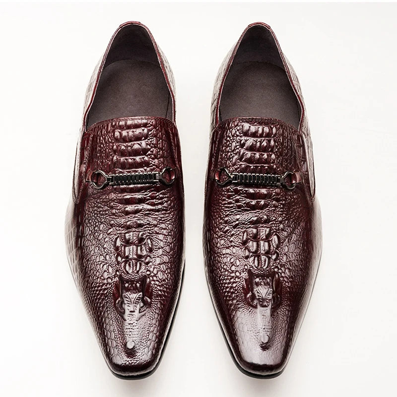 Luxury Crocodile Leather Dress Shoes