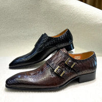 Men's Italian Leather Exotic Oxfords