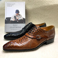 Italian Leather Python Oxford Shoes