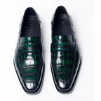 Men's Green Crocodile Dress Shoes