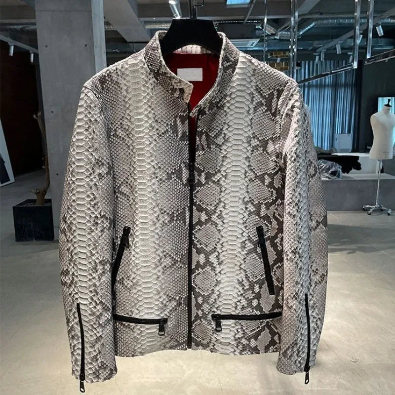 Luxury Snakeskin Slim Fit Jacket
