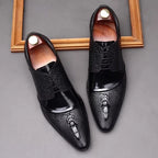 Men's Crocodile Embossed Leather Shoes
