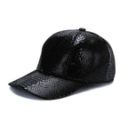 Men's Genuine Leather Snake Cap