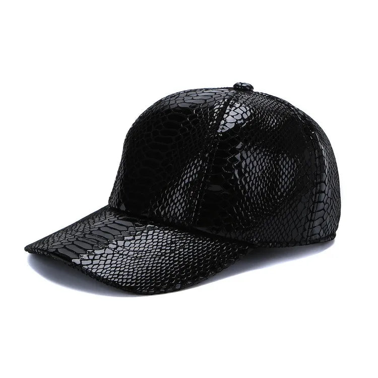 Men's Genuine Leather Snake Cap