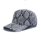 Men's Genuine Leather Snake Cap